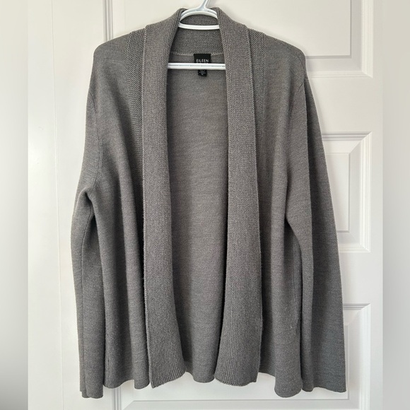 Eileen Fisher 1X Merino Wool Open Front Cardigan - Picture 1 of 8